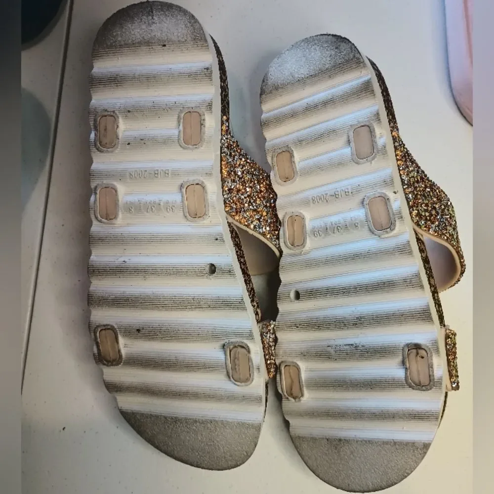 ALOHA ISLAND Corsica Sparkling Slide Sandals Size 8M - Picture 3 of 4
